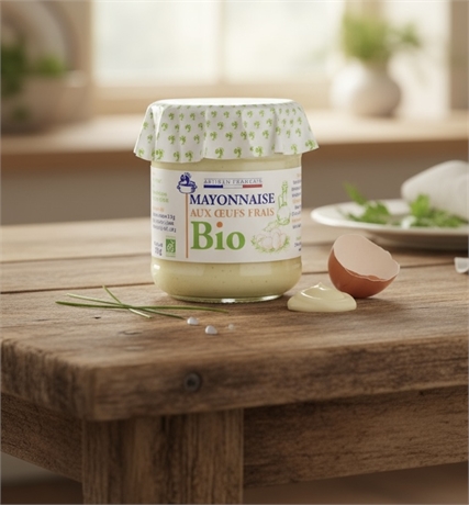 Mayonnaise BIO aux œufs frais biologiques